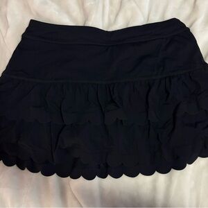 Luxletic Black Scallop Skirt